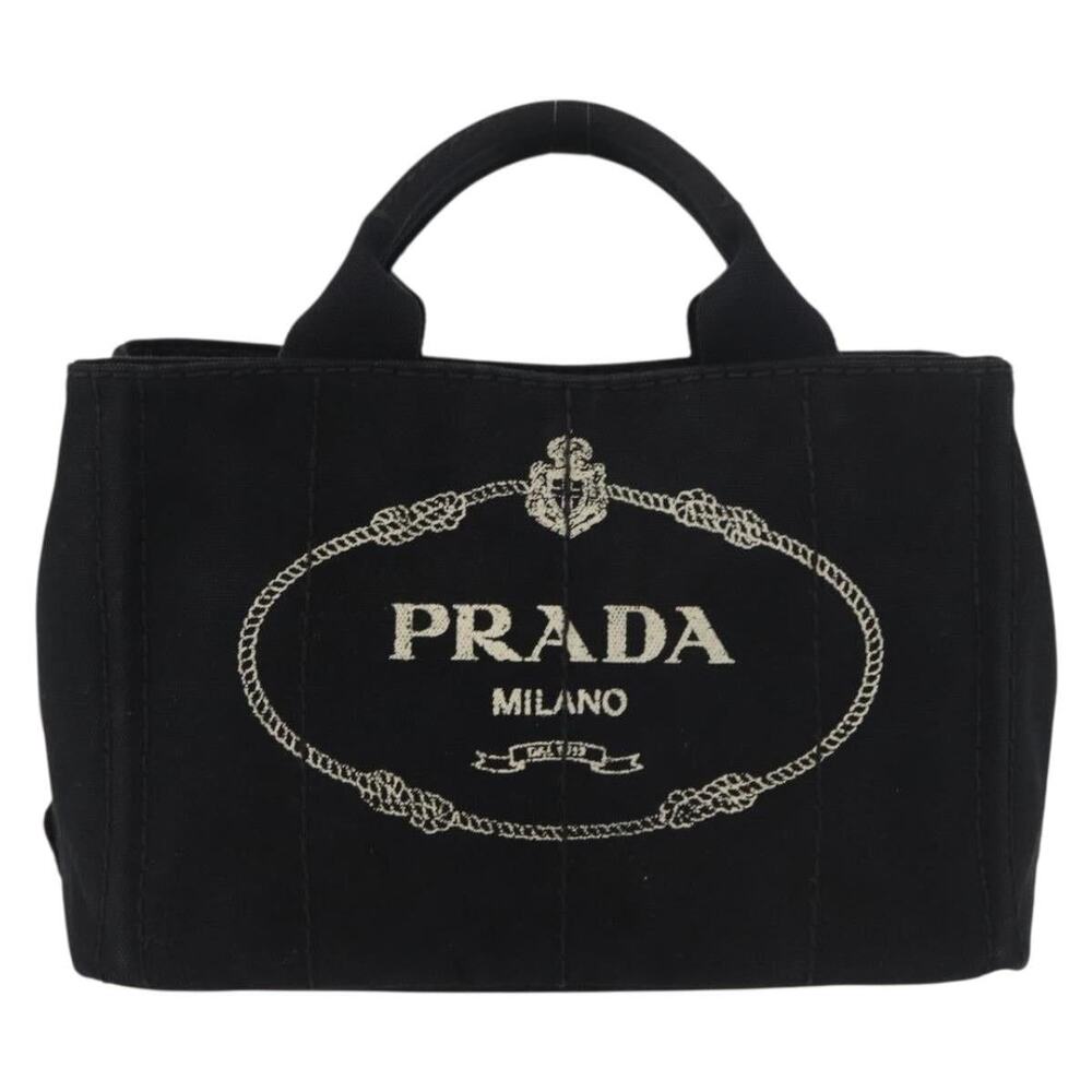 Prada Canvas Canapa PM Handbag Black